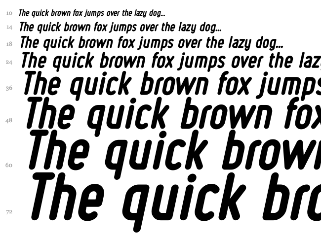 Ruler Volume font waterfall